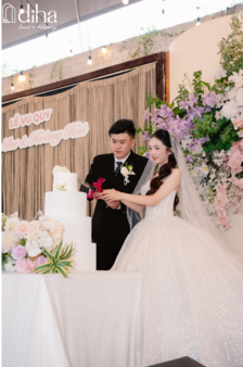 Tiệc cưới sân vườn tại Bình Dương - Nghi thức cắt bánh kem